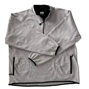 Adidas’s Gray Pullover fleece 3 quarter Zip Size: Men's 2XL Excellent Condition